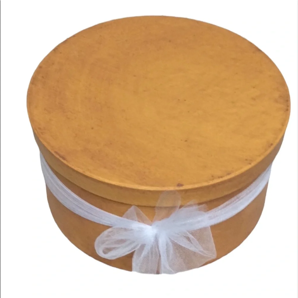 Decorative Storage Container Antiqued Hatbox NEW!